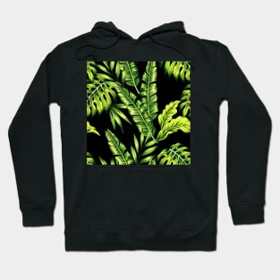 Simple Green Leaves Illustration Hoodie